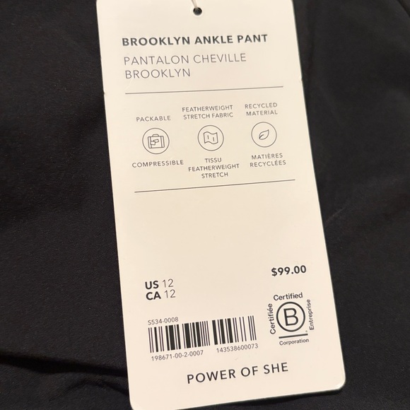 Athleta Brooklyn Ankel Pant NWT - Picture 6 of 6